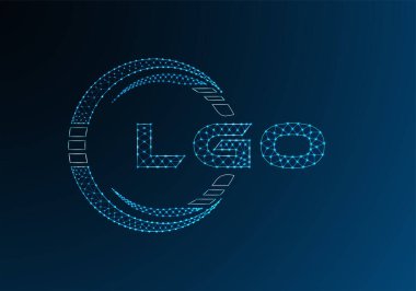 LGO düşük poli harfli logo vektör tasarımı. LGO düşük polyester logo tasarımı. Düşük polyester logo.