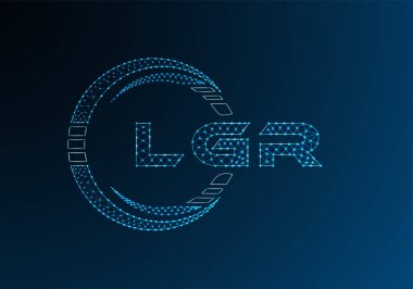 LGR düşük poli harfli logo vektör tasarımı. LGR düşük polyester logo tasarımı. Düşük polyester logo.
