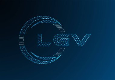 LGV düşük poli harfli logo vektör tasarımı. LGV düşük polyester logo tasarımı. Düşük polyester logo.