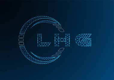 LHG düşük poli harfli logo vektör tasarımı. LHG düşük polyester logo tasarımı. Düşük polyester logo.