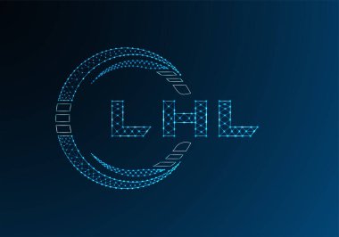 LHL düşük poli harfli logo vektör tasarımı. LHL düşük polyester logo tasarımı. Düşük polyester logo.