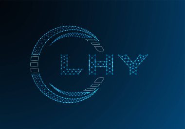 LHY düşük poli harfli logo vektör tasarımı. LHY düşük polyester logo tasarımı. Düşük polyester logo.