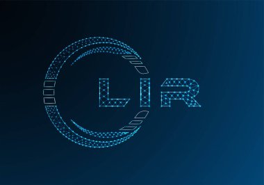 LIR düşük poli harfli logo vektör tasarımı. LIR düşük poli logo tasarımı. Düşük polyester logo.