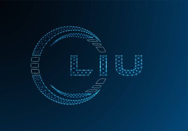 LIU düşük poli harfli logo vektör tasarımı. LIU düşük poli logo tasarımı. Düşük polyester logo.