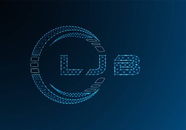 LJB düşük poli harfli logo vektör tasarımı. LJB düşük polyester logo tasarımı. Düşük polyester logo.