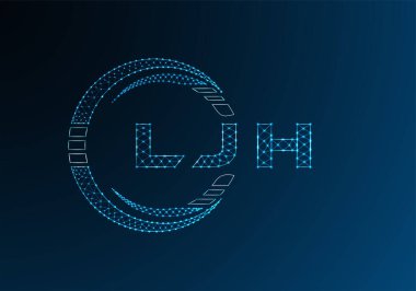 LJH düşük poli harfli logo vektör tasarımı. LJH düşük polyester logo tasarımı. Düşük polyester logo.