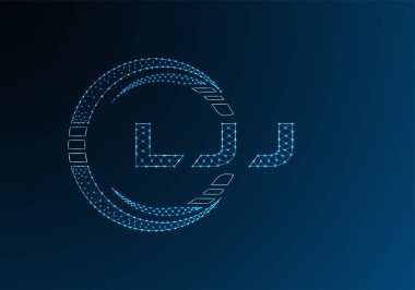 LJJ düşük poli harfli logo vektör tasarımı. LJJ düşük polyester logo tasarımı. Düşük polyester logo.