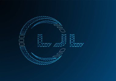 LJL düşük poli harfli logo vektör tasarımı. LJL düşük polyester logo tasarımı. Düşük polyester logo.