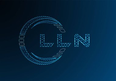 LLN düşük poli harfli logo vektör tasarımı. LLN düşük polyester logo tasarımı. Düşük polyester logo.