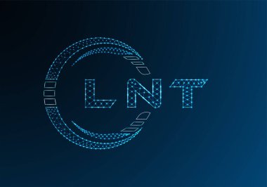 LNT düşük poli harfli logo vektör tasarımı. LNT düşük polyester logo tasarımı. Düşük polyester logo.