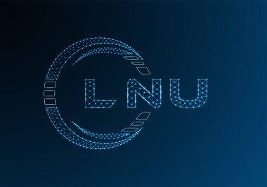 LNU düşük poli harfli logo vektör tasarımı. LNU düşük polyester logo tasarımı. Düşük polyester logo.