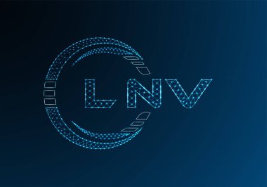 LNV düşük poli harfli logo vektör tasarımı. LNV düşük polyester logo tasarımı. Düşük polyester logo.