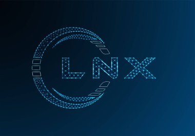 LNX düşük poli harfli logo vektör tasarımı. LNX düşük polyester logo tasarımı. Düşük polyester logo.