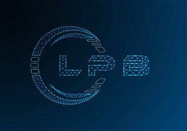 LPB düşük poli harfli logo vektör tasarımı. LPB düşük polyester logo tasarımı. Düşük polyester logo.