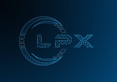 LPX düşük poli harfli logo vektör tasarımı. LPX düşük poli logo tasarımı. Düşük polyester logo.