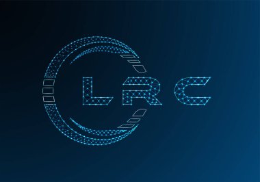 LRC düşük poli harfli logo vektör tasarımı. LRC düşük polyester logo tasarımı. Düşük polyester logo.