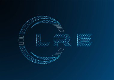 LRE düşük poli harfli logo vektör tasarımı. LRE düşük poli logo tasarımı. Düşük polyester logo.