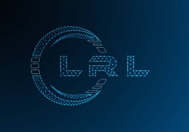 LRL düşük poli harfli logo vektör tasarımı. LRL düşük poli logo tasarımı. Düşük polyester logo.