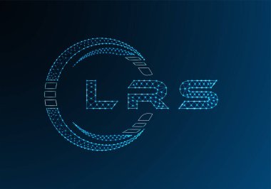 LRS düşük poli harfli logo vektör tasarımı. LRS düşük poli logo tasarımı. Düşük polyester logo.