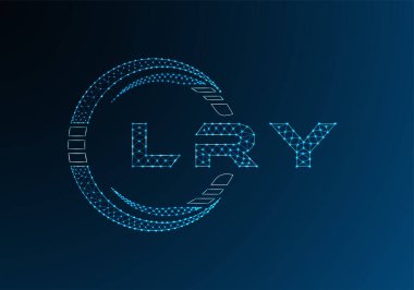 LRY düşük poli harfli logo vektör tasarımı. LRY düşük polyester logo tasarımı. Düşük polyester logo.