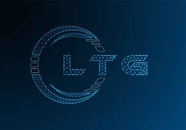 LTG düşük poli harfli logo vektör tasarımı. LTG düşük polyester logo tasarımı. Düşük polyester logo.