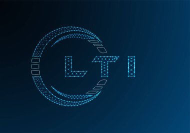 LTI düşük poli harfli logo vektör tasarımı. LTI düşük polyester logo tasarımı. Düşük polyester logo.