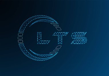 LTS düşük poli harfli logo vektör tasarımı. LTS düşük polyester logo tasarımı. Düşük polyester logo.