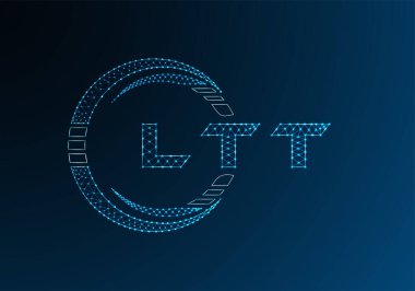 LTT düşük poli harfli logo vektör tasarımı. LTT düşük polyester logo tasarımı. Düşük polyester logo.