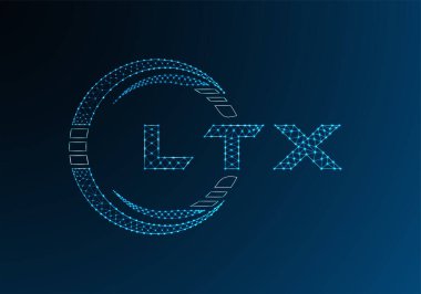 LTX düşük poli harfli logo vektör tasarımı. LTX düşük polyester logo tasarımı. Düşük polyester logo.