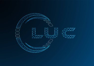 LUC düşük poli harfli logo vektör tasarımı. LUC düşük polyester logo tasarımı. Düşük polyester logo.