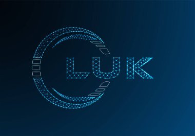 LUK düşük poli harfli logo vektör tasarımı. LUK düşük polyester logo tasarımı. Düşük polyester logo.