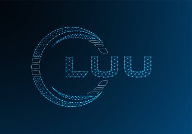 LUU düşük poli harfli logo vektör tasarımı. LUU düşük poli logo tasarımı. Düşük polyester logo.