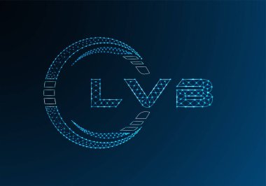 LVB düşük poli harfli logo vektör tasarımı. LVB düşük polyester logo tasarımı. Düşük polyester logo.