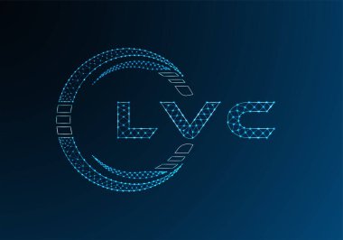 LVC düşük poli harfli logo vektör tasarımı. LVC düşük polyester logo tasarımı. Düşük polyester logo.