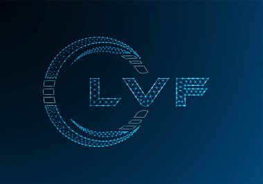 LVF düşük poli harfli logo vektör tasarımı. LVF düşük polyester logo tasarımı. Düşük polyester logo.