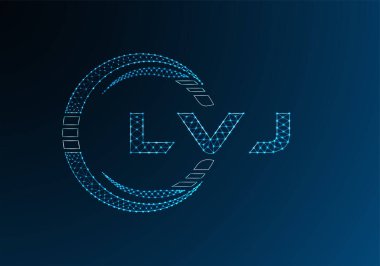 LVJ düşük poli harfli logo vektör tasarımı. LVJ düşük polyester logo tasarımı. Düşük polyester logo.