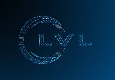 LVL düşük poli harfli logo vektör tasarımı. LVL düşük polyester logo tasarımı. Düşük polyester logo.