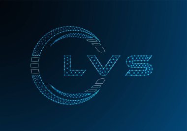 LVS düşük poli harfli logo vektör tasarımı. LVS düşük polyester logo tasarımı. Düşük polyester logo.