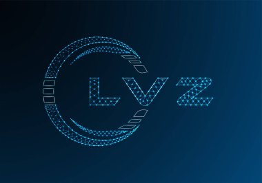LVZ düşük poli harfli logo vektör tasarımı. LVZ düşük polyester logo tasarımı. Düşük polyester logo.