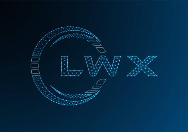 LWX düşük poli harfli logo vektör tasarımı. LWX düşük polyester logo tasarımı. Düşük polyester logo.