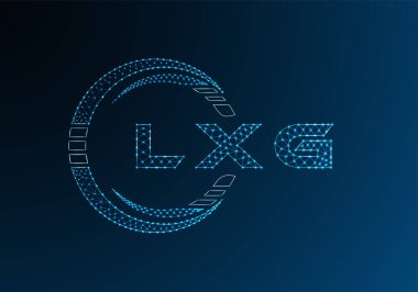 LXG düşük poli harfli logo vektör tasarımı. LXG düşük polyester logo tasarımı. Düşük polyester logo.