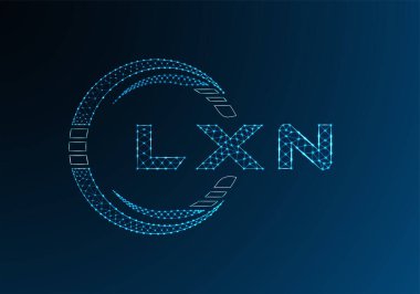 LXN düşük poli harfli logo vektör tasarımı. LXN düşük polyester logo tasarımı. Düşük polyester logo.