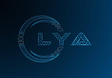 LYA düşük poli harfli logo vektör tasarımı. LYA düşük polyester logo tasarımı. Düşük polyester logo.