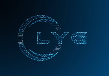 LYG düşük poli harfli logo vektör tasarımı. LYG düşük polyester logo tasarımı. Düşük polyester logo.
