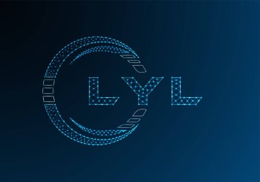 LYL düşük poli harfli logo vektör tasarımı. LYL düşük polyester logo tasarımı. Düşük polyester logo.