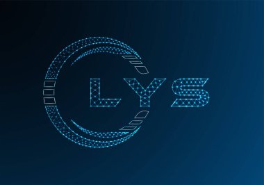 LYS düşük poli harfli logo vektör tasarımı. LYS düşük poli logo tasarımı. Düşük polyester logo.