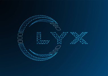 LYX düşük poli harfli logo vektör tasarımı. LYX düşük polyester logo tasarımı. Düşük polyester logo.