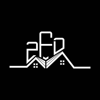 ZFD Emlak Logosu Tasarımı, ZFD Basit ve Modern Logo. ZFD lüks alfabe tasarımı  