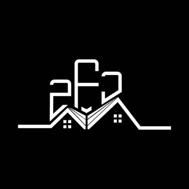 ZFJ Real State logo tasarımı, ZFJ basit ve modern logo. ZFJ lüks alfabe tasarımı  