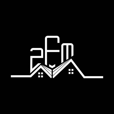 ZFM Real State logo tasarımı, ZFM basit ve modern logo. ZFM lüks alfabe tasarımı  